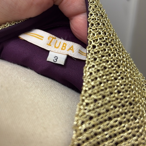 Regal Purple Gown with Gold Detailing - Picture 13 of 14